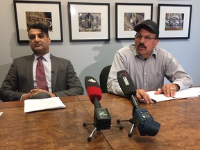 Lawyer Rishi Gill, left, and Surrey developer Jack Saran, right, are calling for the city to open municipal corruption file. Feb. 2, 2018.