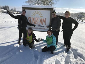 Record snowfall in the Fraser Valley last week failed to stop the Langley Sun Run InTraining clinic from logging some kilometres — and having some fun — outdoors on Saturday near Langley Regional Airport.