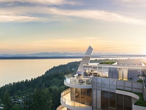 Each 2000 square-foot home in Foster Martin has an ocean view, thanks to wraparound decks, offering panoramic views of nearby Vancouver Island.