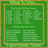 Have a little fun and find your Leprechaun name.