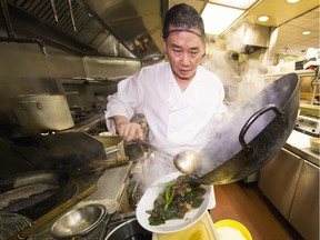 Chef Beanny Lau working at The Boss in Chinatown.