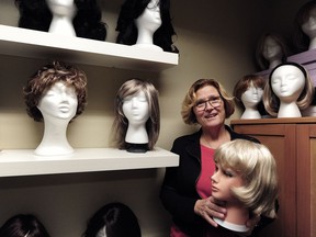 Maayke Moonen in the wig room at the Canadian Cancer Society in Vancouver on Feb. 8.
