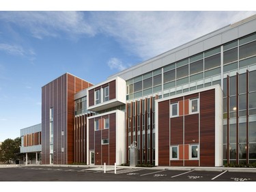 2018 Western Red Cedar winner is Larry Adams, NSDA Architects from Vancouver for the GoodLife Fitness Family Autism Hub (The Hub) in Richmond. 

The primary goal was to develop a nurturing, supportive and sustainable environment for the physical and emotional well-being of the building's occupants. The province's Wood First Initiative informed the design from choice of structure, to cladding, to interior  finishing. The post-and-beam glulam structure is expressed throughout the building, contributing to a warm, inviting environment. [PNG Merlin Archive]
