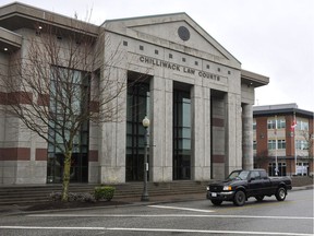 The Chilliwack downtown core with the Law Court building.