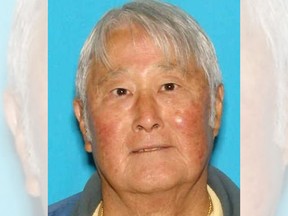 Stanley K. Okumoto's remains were found floating Nov. 8 in the Strait of Juan de Fuca near Neah Bay in Washington.