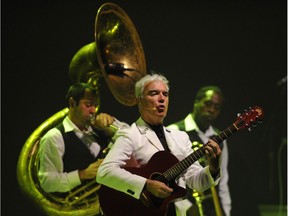 David Byrne in concert at the Centre for Performing Arts in Vancouver, B.C., October 20, 2012.