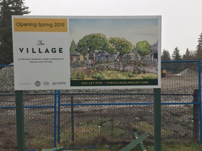 The Village, described as Canada's first village designed specifically for people with dementia, is being built at 3920 198th Street in Langley. When it opens in spring, 2019, it will be home to 78 people with dementia. Photo: Kevin Griffin