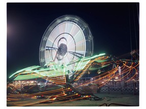 The PNE at night, August 22, 1961. Ken Oakes/Vancouver Sun.