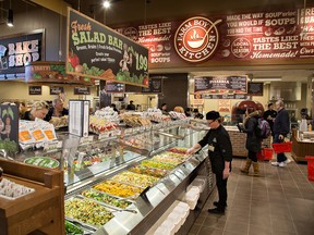 A salad bar in a Farm Boy store in Brantford, Ont.