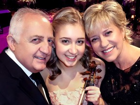 Now-retired Vancouver Symphony Orchestra music director Bramwell Tovey and wife Lana Penner-Tovey feted daughter Jessica who performed with the orchestra at the Symphony Ball.