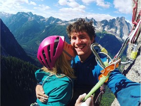 Marc-Andre LeClerc pictured here with partner and fellow climber Brette Harrington in February, 2018. (Brette Harrington/Instagram).