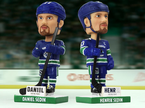 The first 8,000 fans to each game will receive the commemorative figurines: Henrik will be honoured on March 27 against Anaheim, while Daniel will be honoured on April 3 against Vegas.