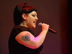 Musician Beth Ditto onstage at amfAR Inspiration Gala during the 2013 Toronto International Film Festival on September 8, 2013 in Toronto, Canada.