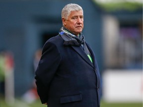 Coach Sigi Schmid, shown patrolling the sidelines for the Seattle Sounders in 2016, has been brought in to right the ship for the L.A. Galaxy — for the second time.