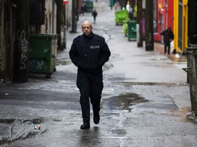 Paramedic Clive Derbyshire in the alleys of the Downtown Eastside of Vancouver. Derbyshire is one of the paramedics suffering from PTSD who the new CBC Docs POV documentary After the Sirens focuses on.