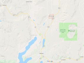 Armstrong, B.C., on a Google map.