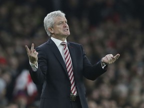 Mark Hughes’ motivational skills will be put to the test in taking on the manager’s role at Southampton, where the Saints are just a point above the Premier League relegation zone and winless in their last four matches. (Photo: Tim Ireland, Associated Press files)