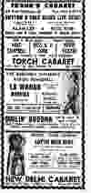 Cabaret ads from the March 18, 1966 Vancouver Sun.