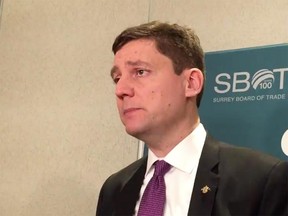 Attorney General David Eby spoke to the Surrey Board of Trade on Wednesday