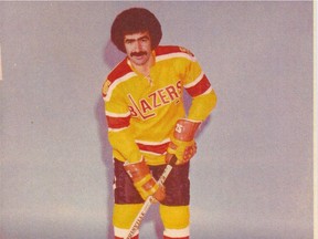 Former Canucks player Ed Hatoum, playing for the Vancouver Blazers, 1973.