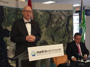 Metro Vancouver board chair Greg Moore with vice-chair Raymond Louie.