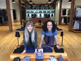 Amy Hoey (left), community creator for Vancouver-based Respect Your Universe, and 4th Avenue store assistant manager Taylor Kapaiwai with some of the premium brand's workout gear that’s available in the buildup to this year’s Sun Run.