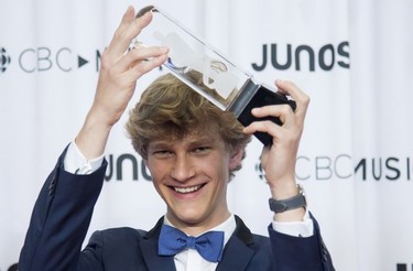 Janina Fialkowska celebrates his Classical Album of the Year at the Juno Gala Dinner and Awards show in Vancouver, Saturday, March, 24, 2018.