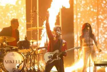 The Arkells perform at the Juno Awards in Vancouver, Sunday, March, 25, 2018.