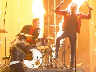 The Arkells perform at the Juno Awards in Vancouver, Sunday, March, 25, 2018.