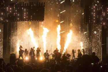 The Arkells perform at the Juno Awards in Vancouver, Sunday, March, 25, 2018.