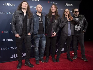 Striker arrives on the red carpet at the Juno Awards in Vancouver, Sunday, March, 25, 2018.