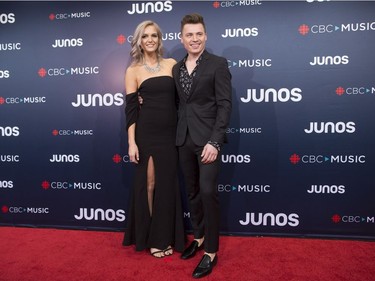 Shawn Hook arrives on the red carpet at the Juno Awards in Vancouver, Sunday, March, 25, 2018.