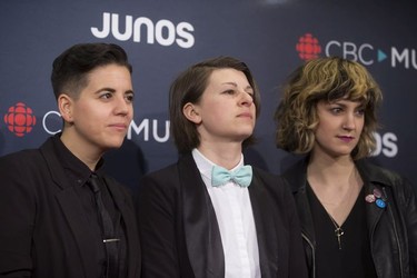 Caveboy arrives on the red carpet at the Juno Awards in Vancouver, Sunday, March, 25, 2018.