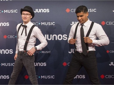 Dead South are seen during arrivals for the 2018 Juno Awards, in Vancouver on Sunday, March 25, 2018.