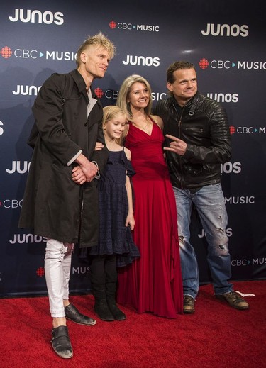 Mother Mother are seen during arrivals for the 2018 Juno Awards, in Vancouver on Sunday, March 25, 2018.