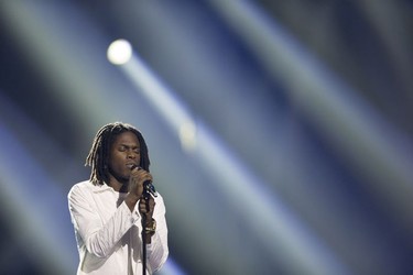 Daniel Caesar performs at the Juno Awards in Vancouver, Sunday, March, 25, 2018.