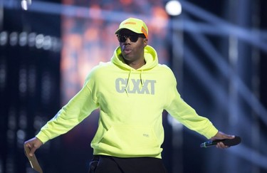 Kardinal Offishall performs at the Juno Awards in Vancouver, Sunday, March, 25, 2018.