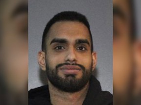 SURREY, B.C.: MARCH 22, 2018 – Pavandeep Uppal, 22, (pictured mugshot) is wanted by Surrey RCMP in relation to a violent kidnapping assault. His brother Jasondeep Uppal is also wanted on the same charges. [PNG Merlin Archive]