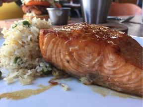 Cedar Plank Salmon is a Cardero's signature dish.