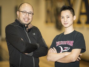 Left, Jack Gin's family foundation has donated $10,000 to help send hundreds of youth to the Vancouver Sun Run. Right, Landon Keokangvane, a Grade 12 student and run-group co-ordinator at Kwantlen Park Secondary.