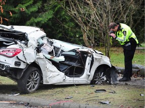 A 21-year-old UBC resident is dead following a dramatic car accident early Sunday in Vancouver's west side.
