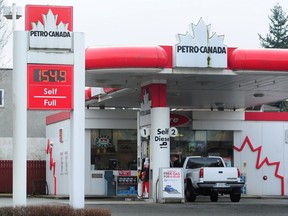 Gas was priced at 154.9 cents per litre at Petro-Canada gas station in Vancouver on Sunday. The price is one cent away from the all-time high of 155.9 cents/litre.