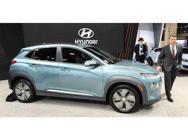 Hyundai electric SUV at the 2018 Vancouver Auto Show