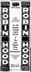 Ad for the 1923 movie Robin Hood in the Vancouver World on March 26, 1923.