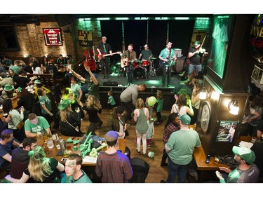 The Sheets perform on stage at the St. Patrick's Day party at the Blarney Stone, Vancouver, March 17 2018.