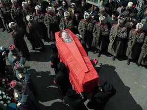 Funeral scene from The Death of Stalin (2017).
