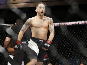 Frankie Edgar is still on the card for Saturday's UFC event in Las Vegas.