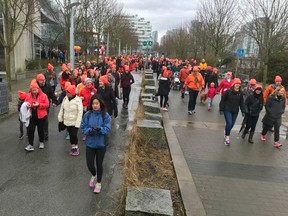 More than 500 participants laced up for the sixth Walk In Her Shoes Vancouver Challenge on Sunday, setting attendance and fundraising records in the process for CARE Canada's program to empower women and girls.