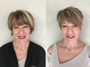 Shannon Gray wanted to refresh her look and was tired of her hair style and makeup routine. On the left is Shannon before her makeover by Nadia Albano, on the right is her after.