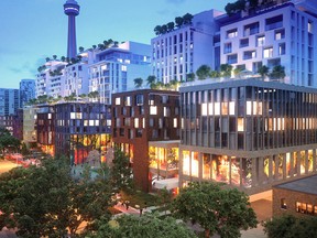An artist rendering of The Well, 1.6 million square feet of office and retail space in Toronto, targeted for completion in 2021.